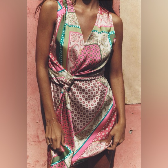 Patch work print Zara dress xs - Picture 1 of 5